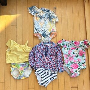 Ruffle Butts Ruffled Swimwear, Bundle of 4